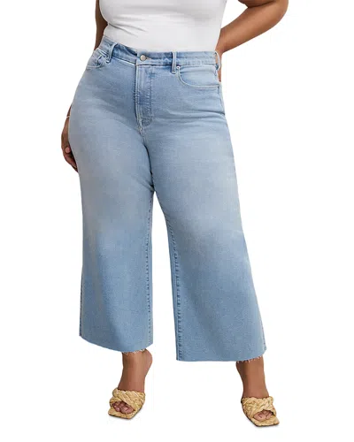 GOOD AMERICAN PALAZZO HIGH RISE LIGHT COMPRESSION JEANS IN INDIGO862