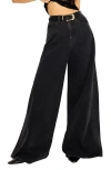 Good American Paneled Wide Leg Jeans In Black351