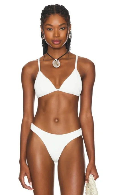 Good American Perfect Fit Bikini Top In Cloud White001