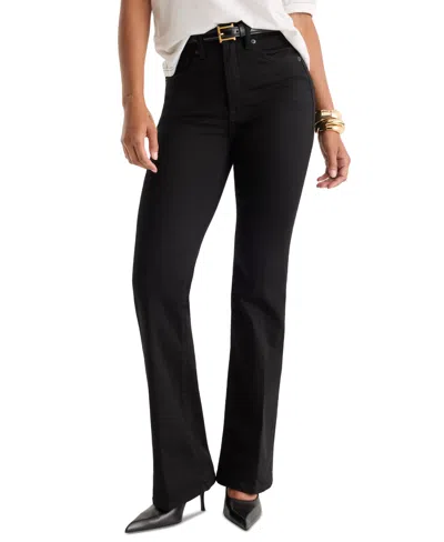 Good American Petite Always Fits High-waisted Gap-proof Bootcut Jeans In Black