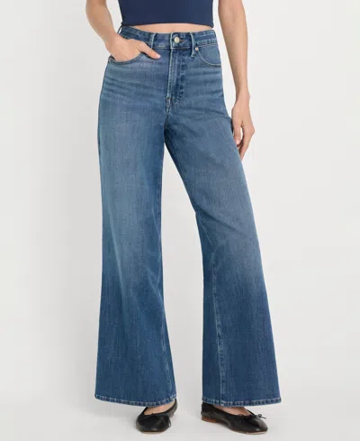 Good American Petite Flare Leg Ankle Jeans In Blue