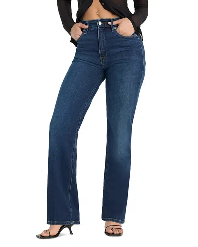 Good American Soft Tech Good Petite Straight Jeans Indigo572 In Blue