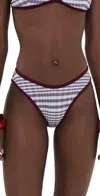 Good American Plaid Good 90s Bikini Bottoms Fig Plaid In White