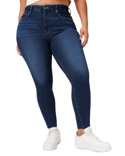 Good American Plus Good Legs Raw Hem Blue Jean