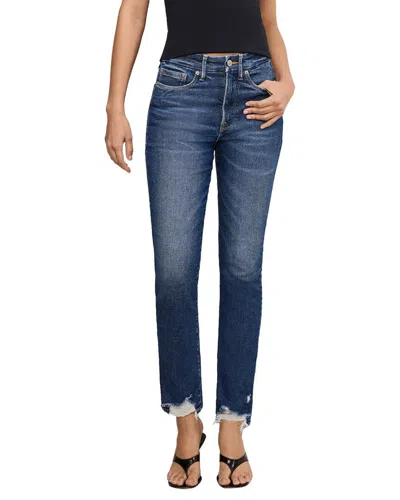 Good American Plus Good Legs Straight Indigo Jean In Blue