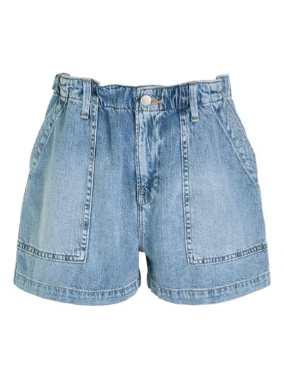 Good American Pocket Denim Shorts In Blue