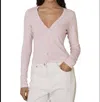 Good American Pointelle Cardigan In Pink In Pink