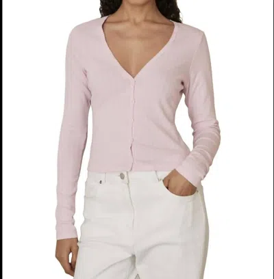GOOD AMERICAN POINTELLE CARDIGAN IN PINK