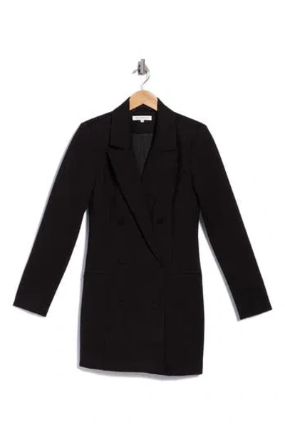 Good American Ponte Double Breasted Blazer Minidress In Black