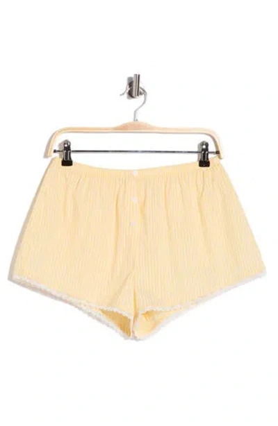 Good American Poplin Boxer Shorts In Yellow