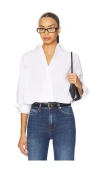 Good American Poplin Bubble Shirt In White
