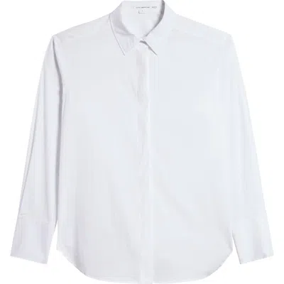 Good American Poplin Button-up Shirt In White001