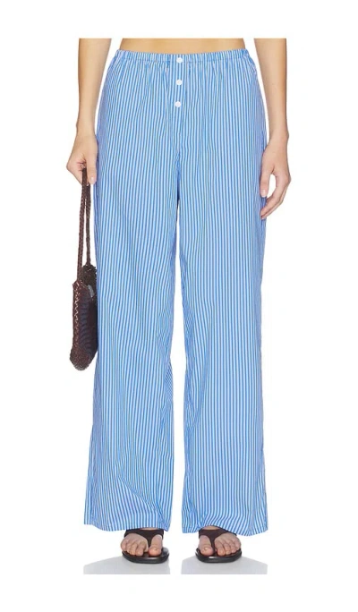 Good American Poplin Pull On Pants In Blue