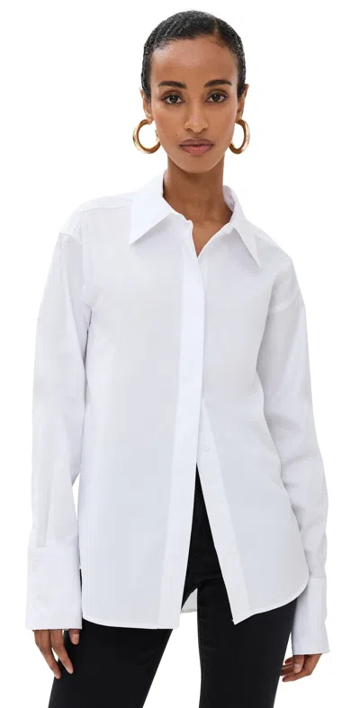 Good American Poplin Shirt White001