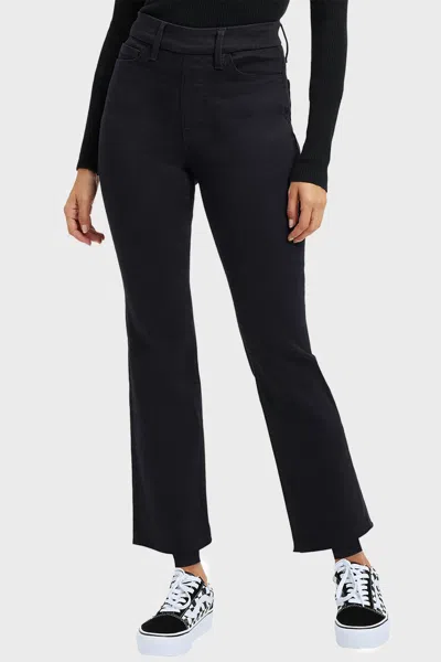 Good American Power Stretch Pull-on Straight Jean In Black