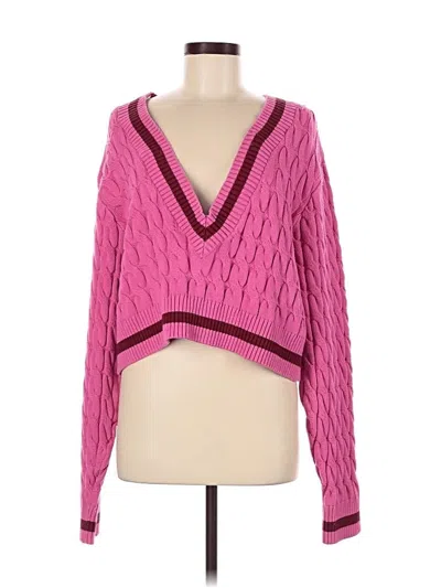 Pre-owned Good American Pullover Sweater In Pink