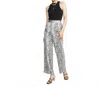 Good American Purely Python Print Wide Leg Pants In Black/white In Multi