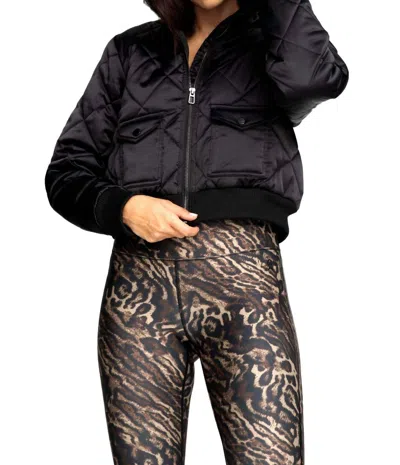 Good American Quilted Puffer Jacket In Black