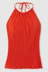 Good American Always Fits Plisse Halter Roma002 In Red