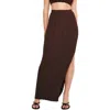 Good American Maxi Skirt In Espresso