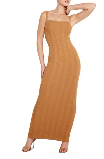 Good American Rib Sleeveless Maxi Dress In Canyon003
