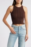 GOOD AMERICAN GOOD AMERICAN RIBBED CROP TANK