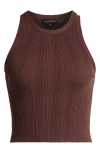 Good American Ribbed Crop Tank In Espresso