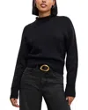 Good American Mock Neck Sweater In Black