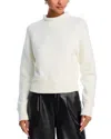 Good American Mock Neck Sweater In Cloud White