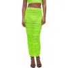 GOOD AMERICAN GOOD AMERICAN RUCHED MESH COVER-UP MAXI SKIRT
