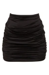 Good American Ruched Miniskirt In Black001
