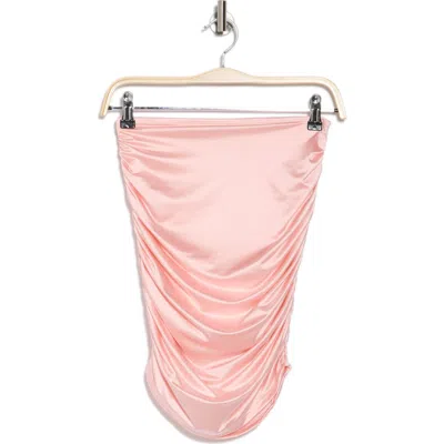 Good American Ruched Miniskirt In Bubble Pink003