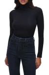 Good American Turtleneck Stretch-jersey Body In Black