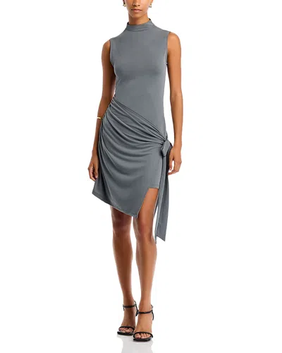 Good American Sandwashed Asymmetric Dress In Gray