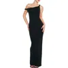 Good American Sandwashed Jersey Maxi Dress In Black001