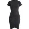 Good American Women's Sandwashed Jersey Wrap T-shirt Minidress In Black001