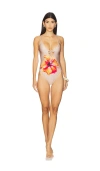 Good American Satin Deep Dive One Piece Swimsuit In Pink