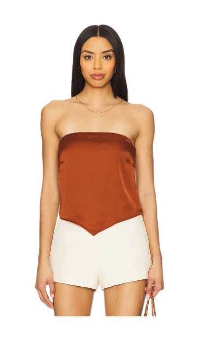 GOOD AMERICAN SATIN HANDKERCHIEF TOP