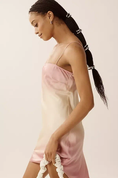 Good American Satin Mini Dress In Pink