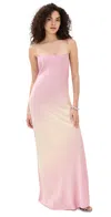 Good American Womens Shoulder-straps Gradient Stretch-woven Maxi Dress Sunset Gradient004 Xl In Sunset Gradient004