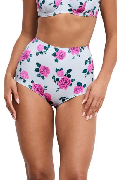 Good American Satin Swim Shorts In Vintage Rose001