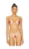 Good American Satin Tiny Ties Bikini Top
