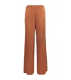 Good American Satin Wide-leg Trousers In Orange