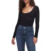 Good American Scoop Neck Bodysuit In Black001