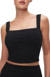 GOOD AMERICAN SCRUNCHED CROP TANK