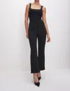 Good American Scuba Cropped Straight Trousers In Black In Black