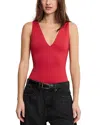 Good American Scuba Deep V Bodysuit In Red