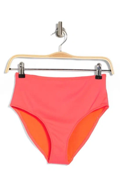 Good American Scuba High Waist Bikini Bottoms In Fiery Coral 002