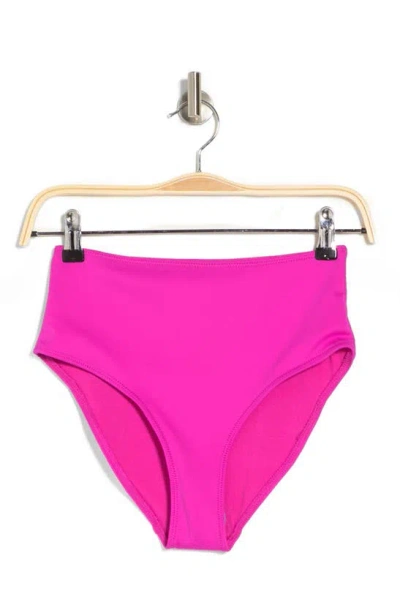 Good American Scuba High Waist Bikini Bottoms In Fuschia Pink001