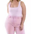Good American Scuba Modern Tank Bodysuit In Rose Quartz